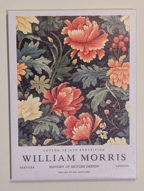 William Morris Floral Art Print Stretched Canvas 12x16